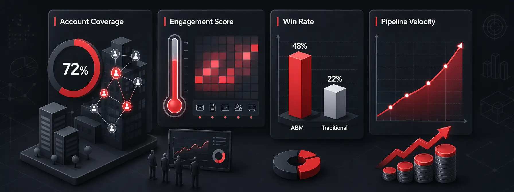 ABM metrics — Dashboard of key metrics for measuring ABM funnel effectiveness
