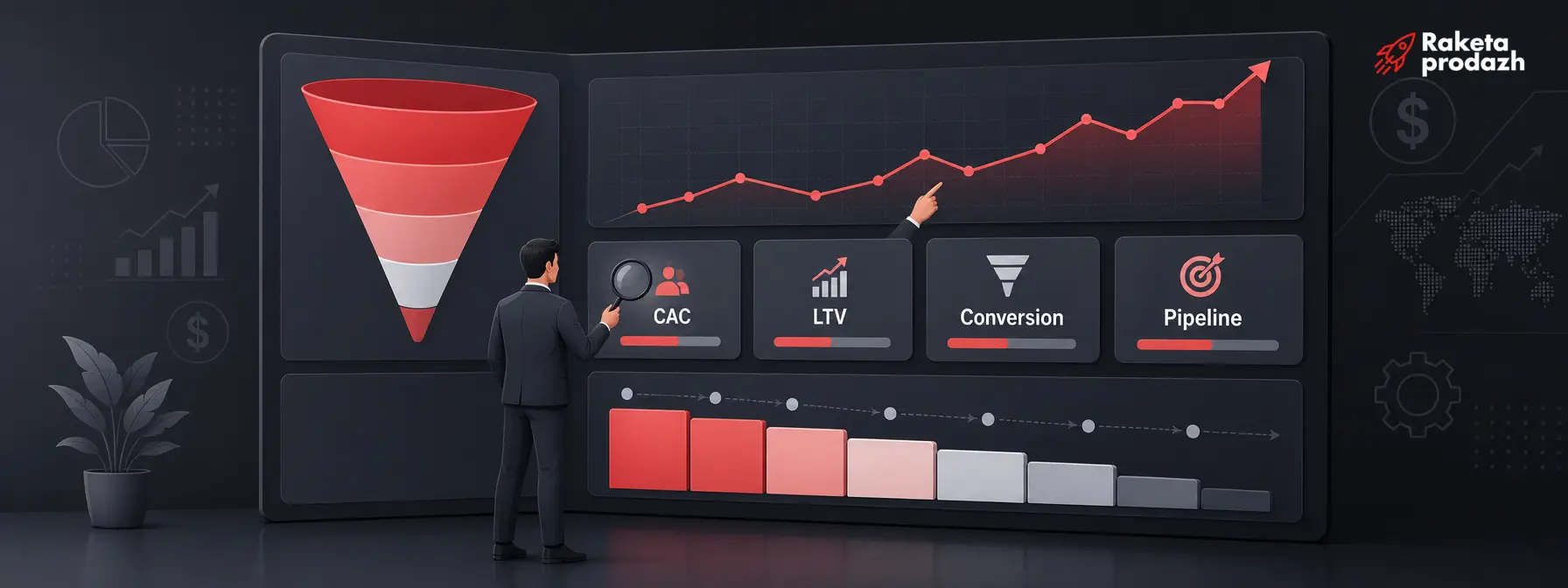 sales department ROI — Analytics dashboard with key sales department ROI metrics