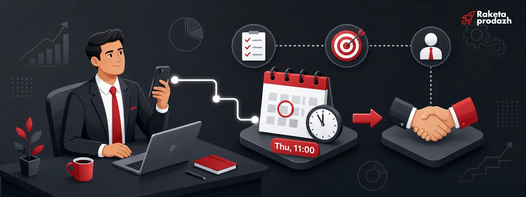 improved sales call script — Manager agreeing on a concrete next step with a date and time
