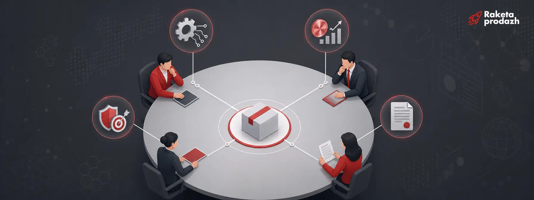 managing multiple decision makers in technical sales — Negotiation table with multiple decision makers and their priorities