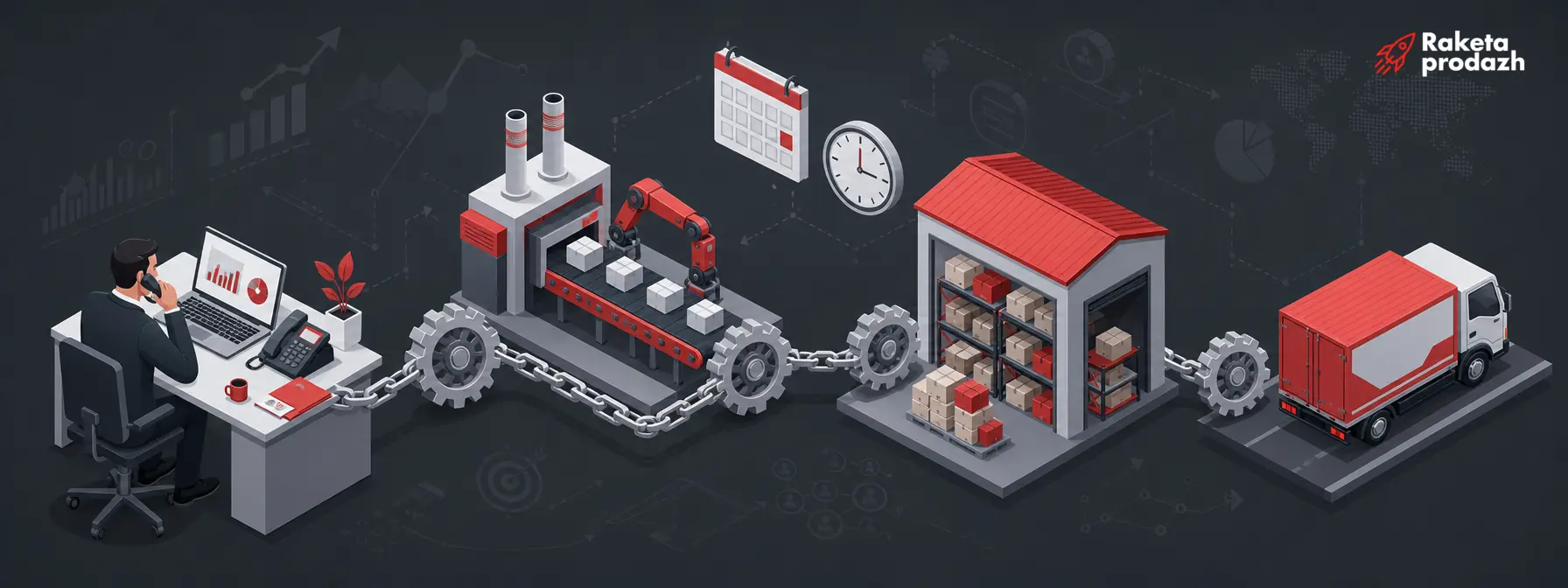 sales and production connection — Connecting sales with production, warehouse and logistics