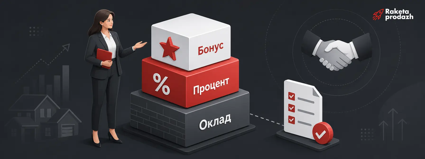 мотивация риэлтора в агентстве недвижимости — Пример мотивации риэлтора: оклад, процент и бонус складываются в единую систему вознаграждения